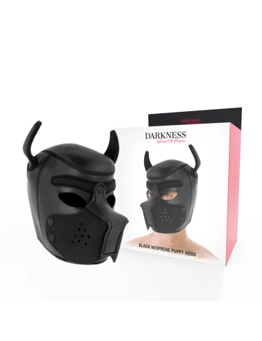 DARKNESS - MASQUE POUR CHIEN EN NÉOPRÈNE AVEC MUSEAU AMOVIBLE L