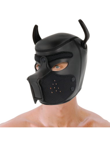 DARKNESS - MASQUE POUR CHIEN EN NÉOPRÈNE AVEC MUSEAU AMOVIBLE L