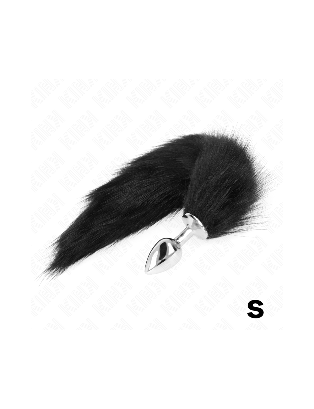 KINK - PLUG ANAL TAILLE S 7 X 3 CM AVEC QUEUE SYNTHÉTIQUE 40 CM NOIR