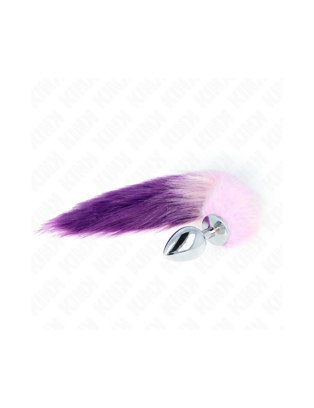 KINK - PLUG ANAL TAILLE L 10 X 4 CM AVEC QUEUE SYNTHÉTIQUE 40 CM VIOLET