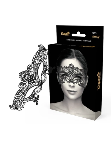 COQUETTE CHIC DESIRE - MASQUE LARGE EN DENTELLE NOIRE
