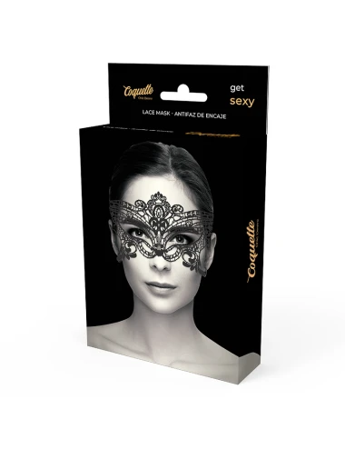 COQUETTE CHIC DESIRE - MASQUE LARGE EN DENTELLE NOIRE
