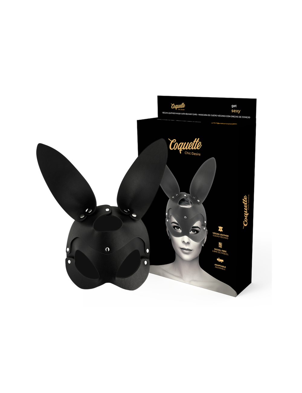 COQUETTE CHIC DESIRE - MASQUE EN CUIR VEGAN AVEC OREILLES DE LAPIN COQUETTE CHIC DESIRE - MASQUE EN CUIR VEGAN AVEC OREILLES DE LAPIN