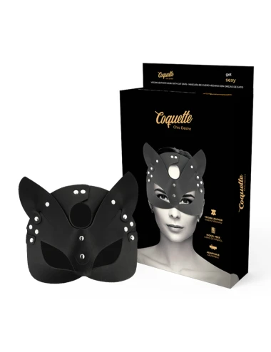 COQUETTE CHIC DESIRE - MASQUE EN CUIR VEGAN AVEC OREILLES DE CHAT