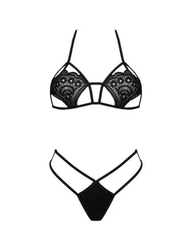 LIVCO CORSETTI FASHION - SOUTIEN-GORGE + STRING JIMENA LC 20216 NOIR TAILLE UNIQUE