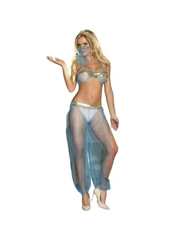 SUBBLIME - ENSEMBLE LINGERIE BLEU STYLE INDIEN L/XL