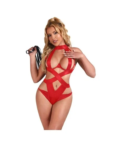 SUBBLIME - BODY LICOL SEXY AVEC HARNAIS ROUGE S/M
