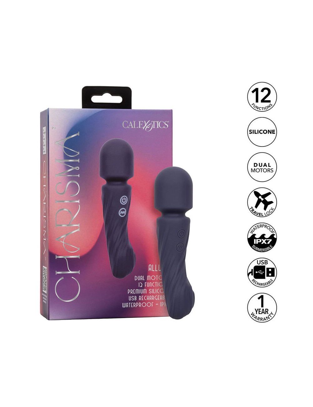 CALEXOTICS - CHARISMA ALLURE MASSEUR DOUBLE MOTEURS 12 FONCTIONS 17 CALEXOTICS - CHARISMA ALLURE MASSEUR DOUBLE MOTEURS 12 FONCTIONS 17