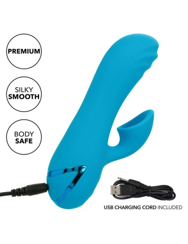 CALEXOTICS - SUNSET BEACH SEDUCER VIBRATEUR & STIMULATEUR 10 FONCTIONS BLEU