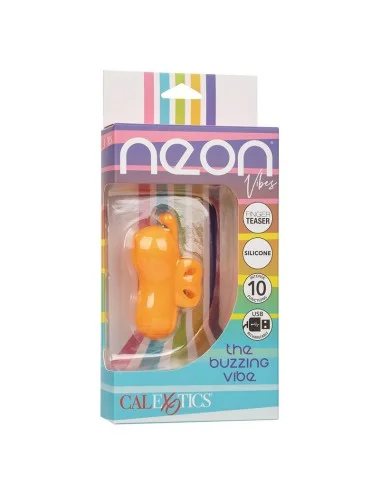 CALEXOTICS - NEON VIBES BUZZING VIBE LE STIMULATEUR DE DOIGTS 10 VIBRATIONS ORANGE
