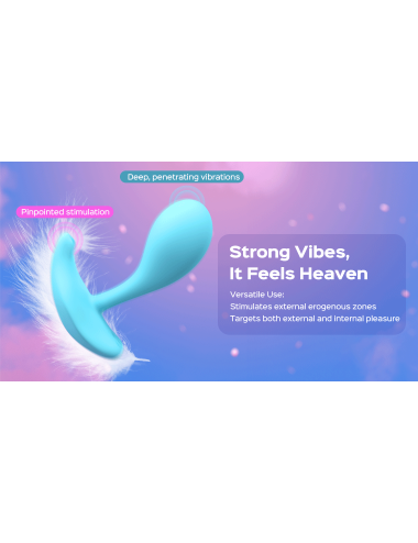 Loli Bleu - vibromasseur avec application pour le point G et le clitoris