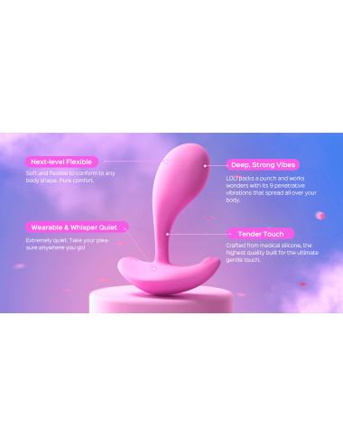 Loli Bleu - vibromasseur avec application pour le point G et le clitoris
