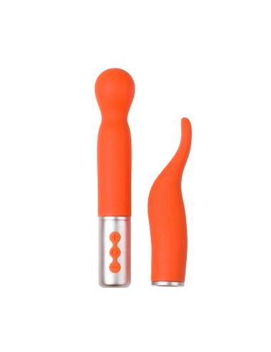 Partschinite - The naughty collection - Vibromasseur à tête interchangeable Orange
