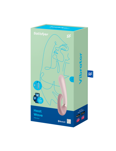 Stimulateur clitoridien et Vibromasseur point G Satisfyer Heat Wave Connect App - Mauve
