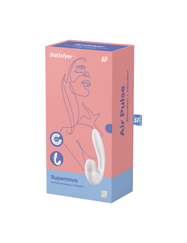 Stimulateur clitoridien et Vibromasseur point G Satisfyer Supernova - Blanc