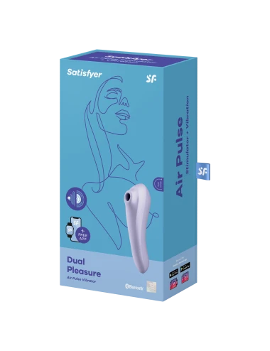Stimulateur vibromasseur connecté Satisfyer Dual Pleasure - Mauve