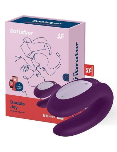Stimulateur connecté pour couple Satisfyer Double Joy - Violet