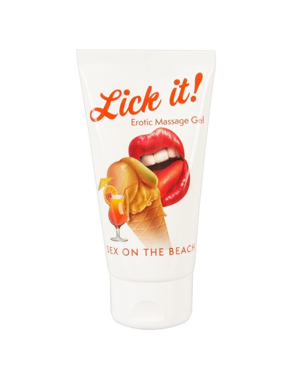 Lubrifiant et gel de massage végétalien comestible sex on the beach goût fruité  50ml - R629510
