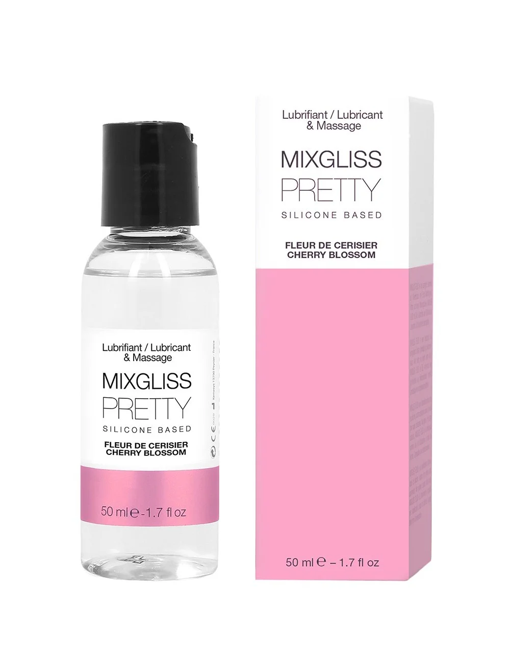 2 en 1 Lubrifiant et huile de massage silicone Mixgliss Pretty Fleur de cerisier 50 ML - MG2511 2 en 1 Lubrifiant et huile de massage silicone Mixgliss Pretty Fleur de cerisier 50 ML - MG2511
