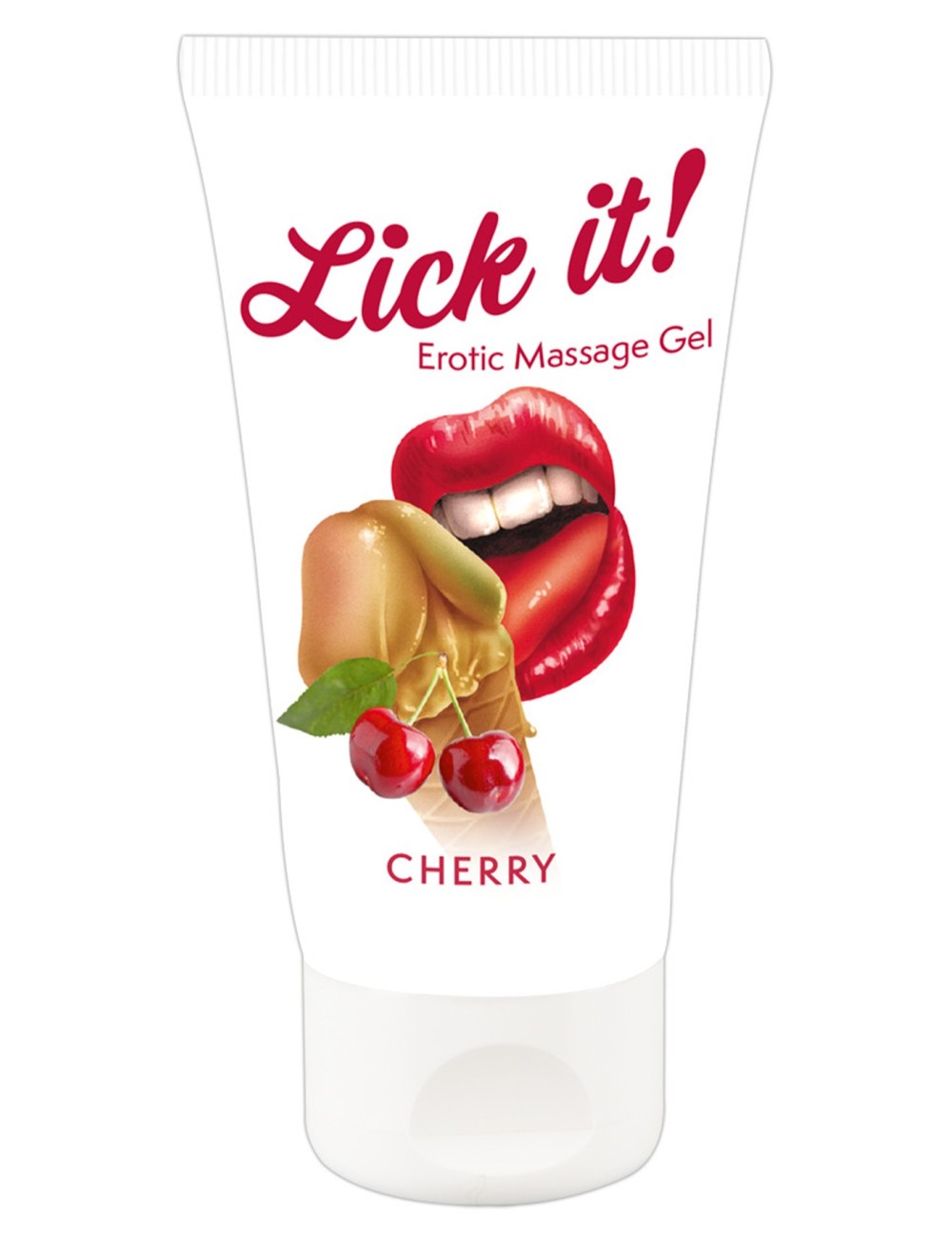 Lubrifiant et gel de massage végétalien comestible goût cerise 50ml - R625752 Lubrifiant et gel de massage végétalien comestible goût cerise 50ml - R625752