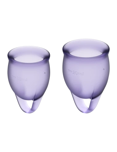 2 coupes menstruelles Satisfyer Light Violet FEEL CONFIDENT - CC597821