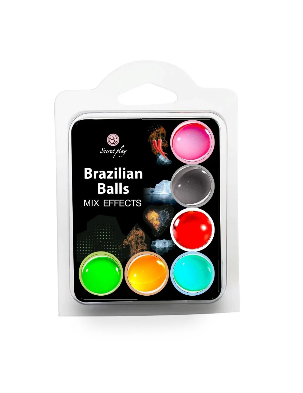 Boules de massage brésiliennes différents effets x6 - BZ3701 Boules de massage brésiliennes différents effets x6 - BZ3701