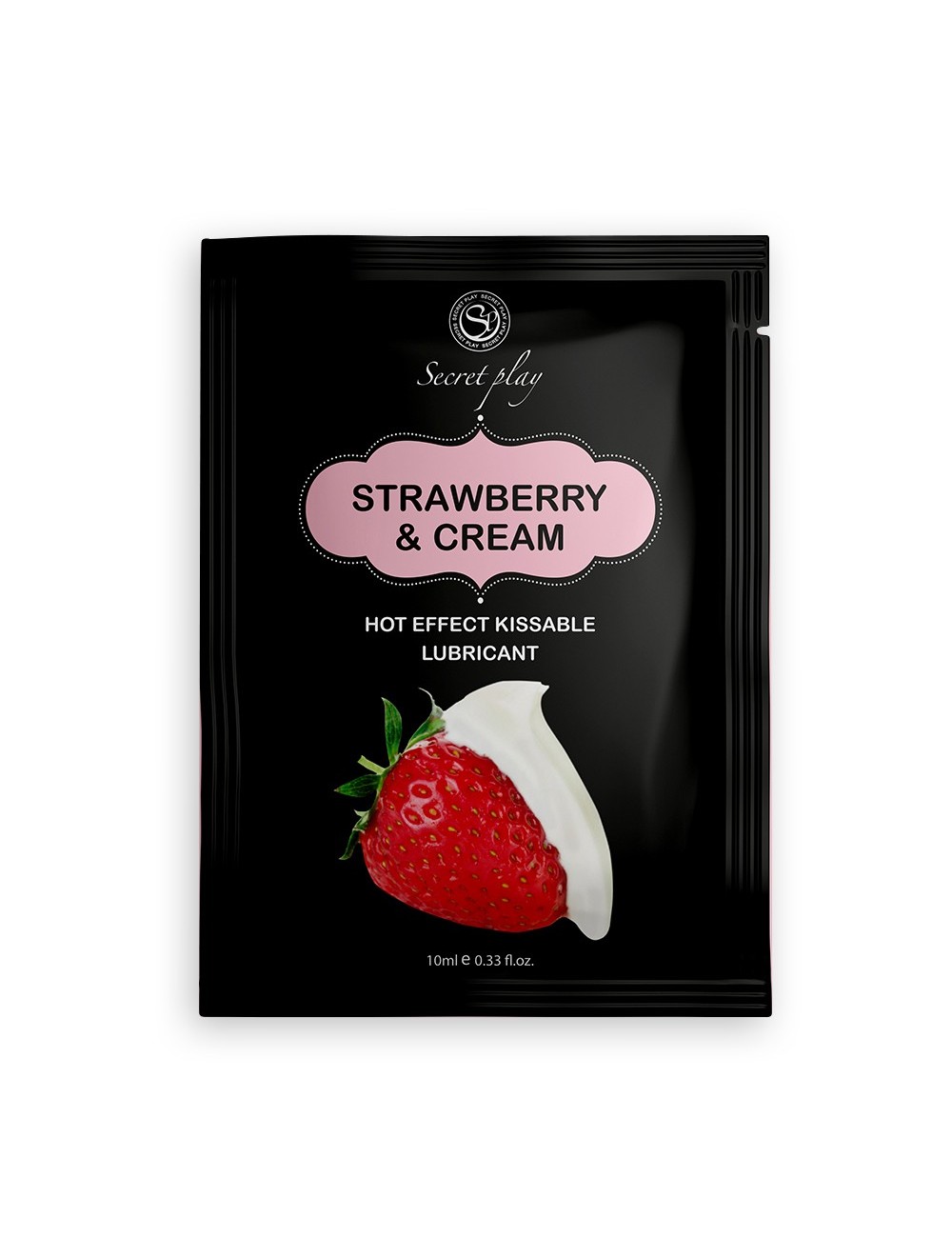 Dosette 2 en 1 Lubrifiant et huile de massage fraise à la crème chauffant 10 ml - SP3610 Dosette 2 en 1 Lubrifiant et huile de massage fraise à la crème chauffant 10 ml - SP3610
