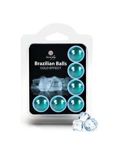 6 Boules de massage Brésiliennes effet fraîcheur - BZ6131