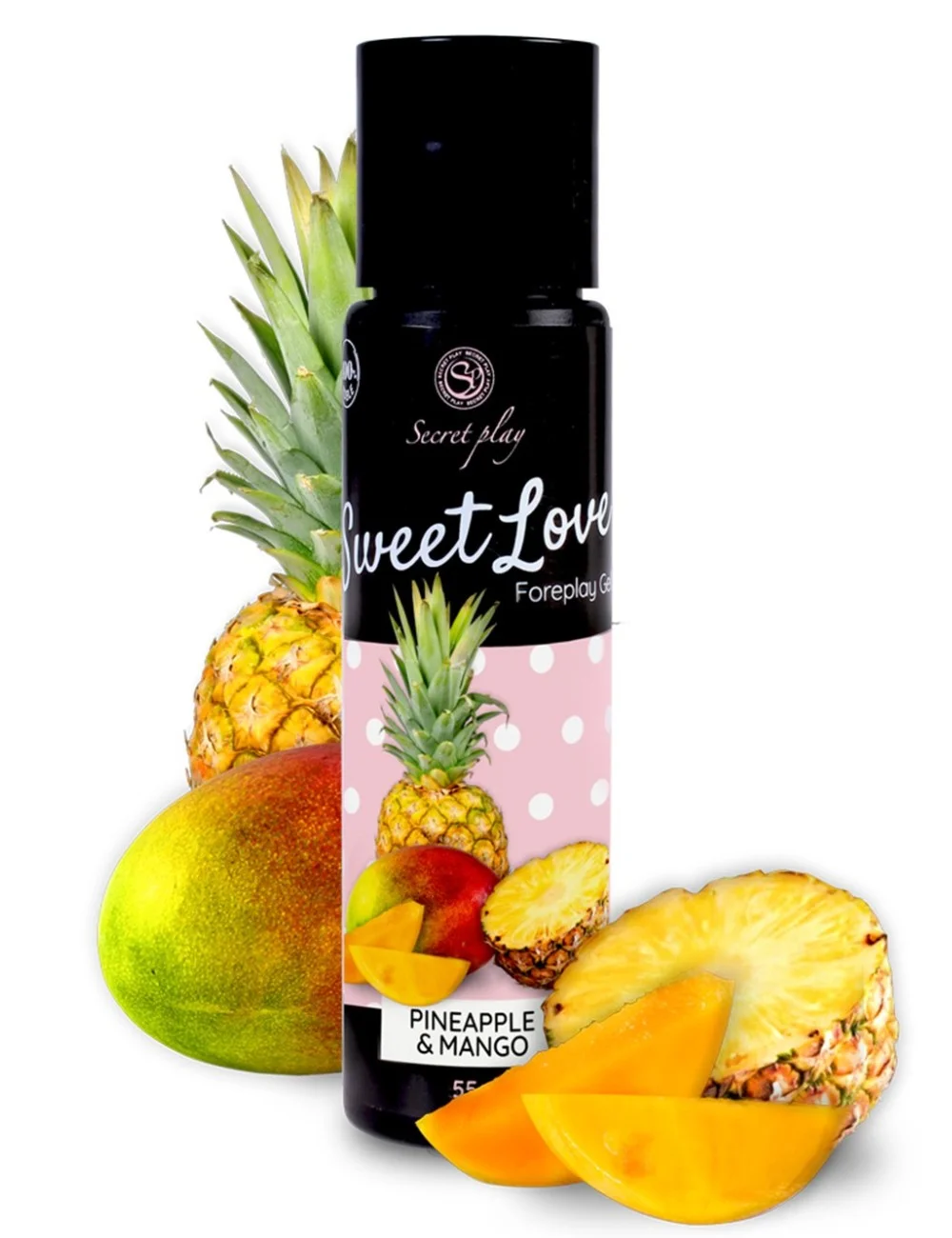 2 en 1 Gel de massage et lubrifiant ananas et mangue 100% comestible - SP6843 2 en 1 Gel de massage et lubrifiant ananas et mangue 100% comestible - SP6843