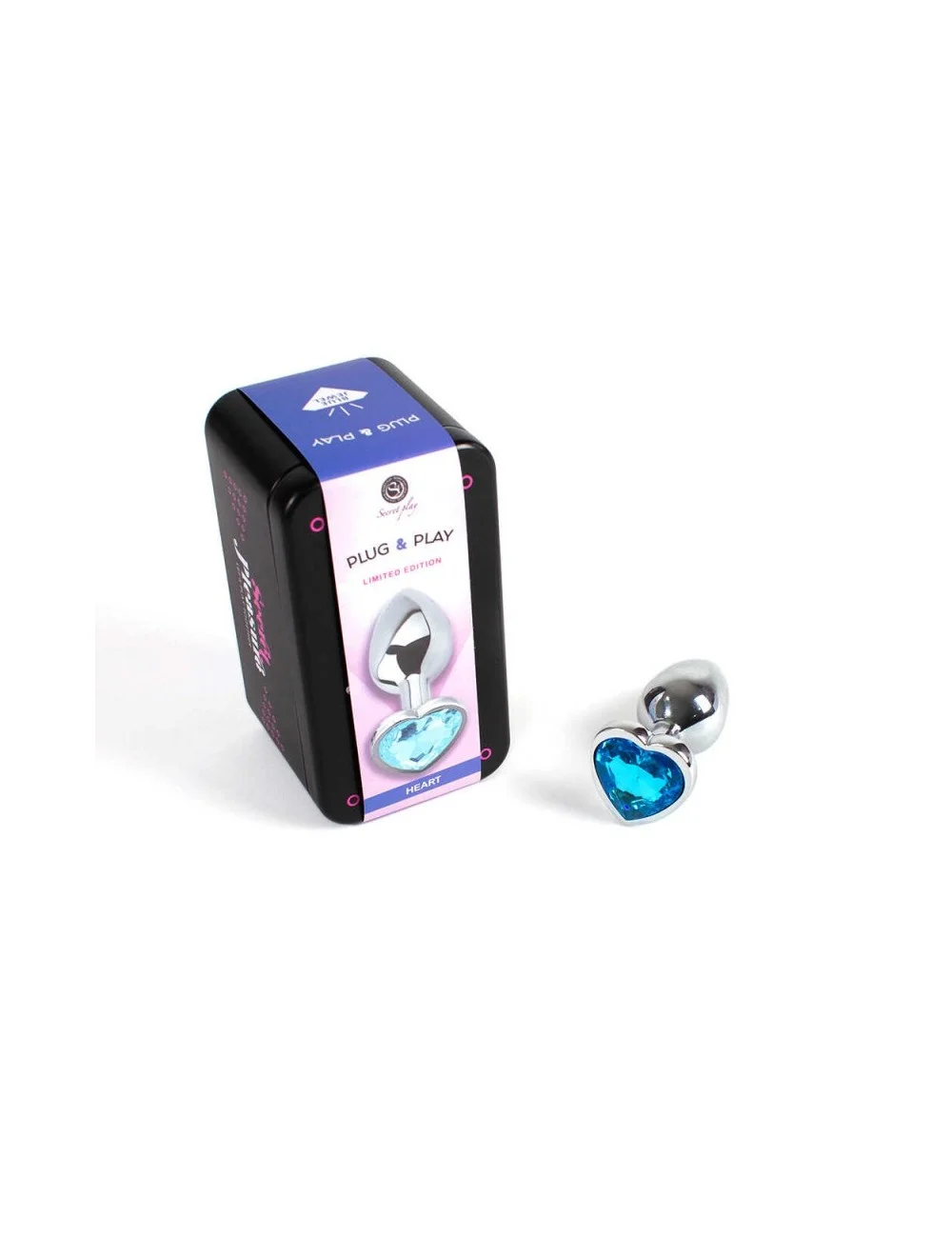 Plug anal secret play - Coeur bleu Plug anal secret play - Coeur bleu