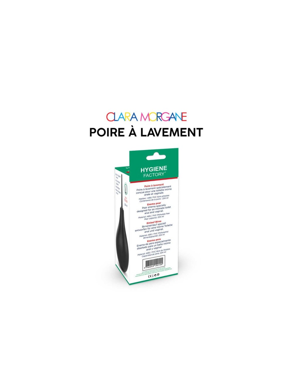 Poire à lavement Clara Morgane - Noir Poire à lavement Clara Morgane - Noir