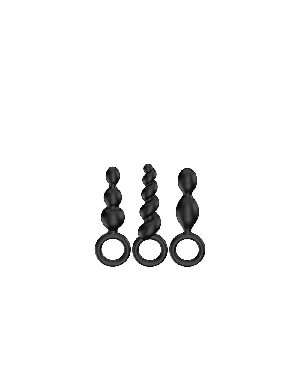 Plug anal Satisfyer Booty Call 3 pcs - Noir Plug anal Satisfyer Booty Call 3 pcs - Noir