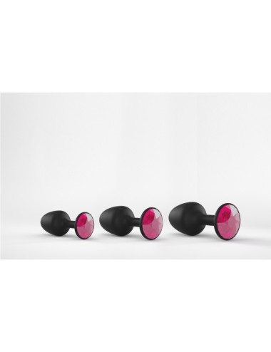 Plug Anal Bijou Geisha Ruby M - Noir et Rose