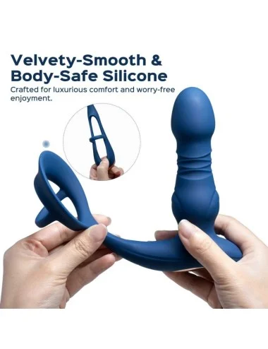 Cyrus - Vibromasseur de prostate va et vient contrôlé par application - Noir