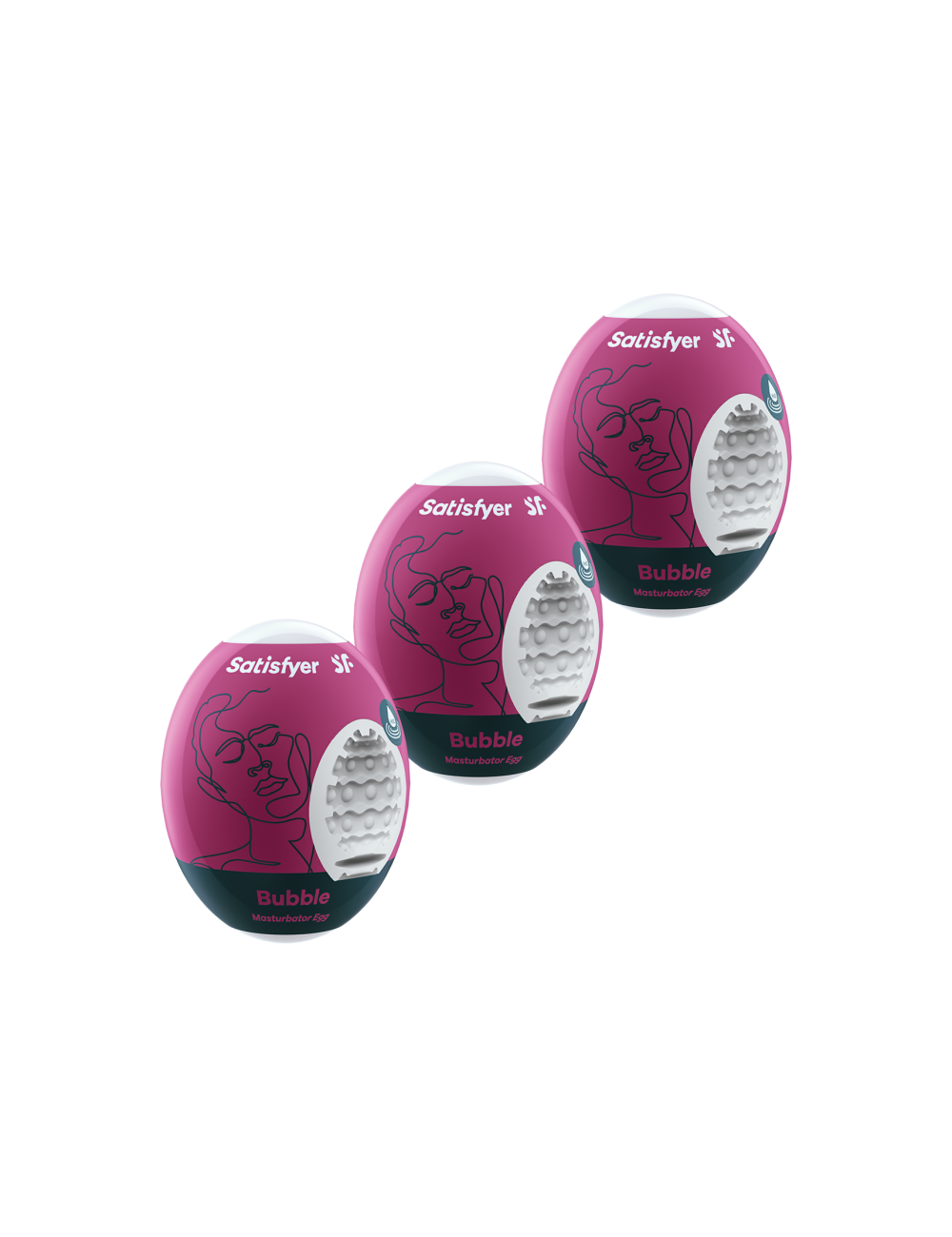 Ensemble Oeufs masturbateurs 3 pièces Bubble Ensemble Oeufs masturbateurs 3 pièces Bubble