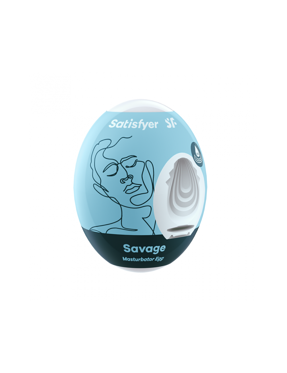 Oeuf masturbateur Savage - Bleu Oeuf masturbateur Savage - Bleu