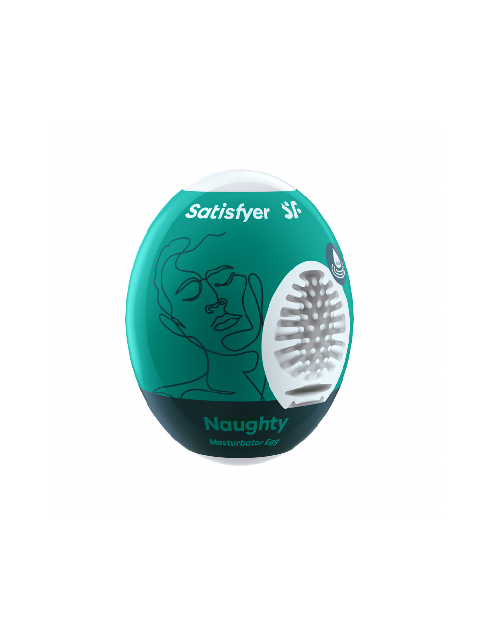 Oeuf masturbateur Naughty - Turquoise
