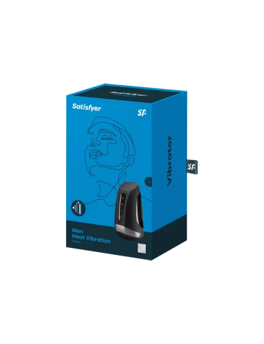 Masturbateur Satisfyer Men Heat Vibration - Noir et Argent