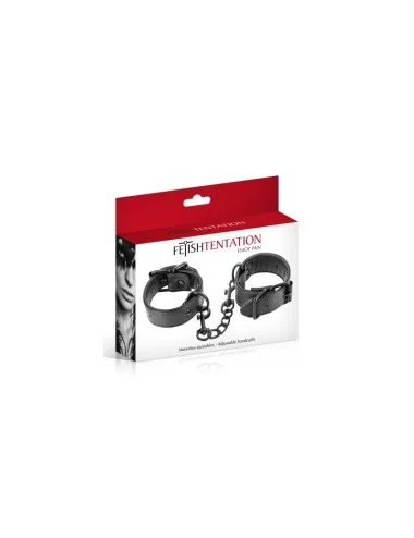 Menottes simili cuir ajustables Fetish Tentation