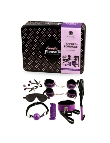 Secret Bondage : Ensemble BDSM 8 pcs 6197 - Noir et Violet