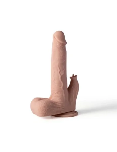 Colter gode réaliste vibrant, va et vient et lécheur avec appli 21 cms - Chair