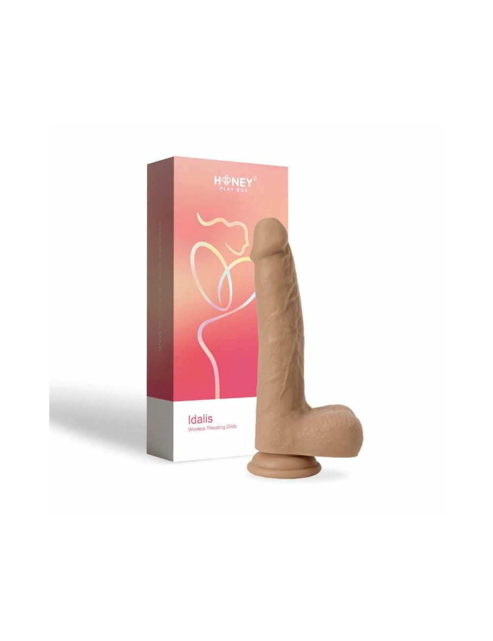 Idalis - Gode vibrant avec va et vient 20.30 cm - Chair