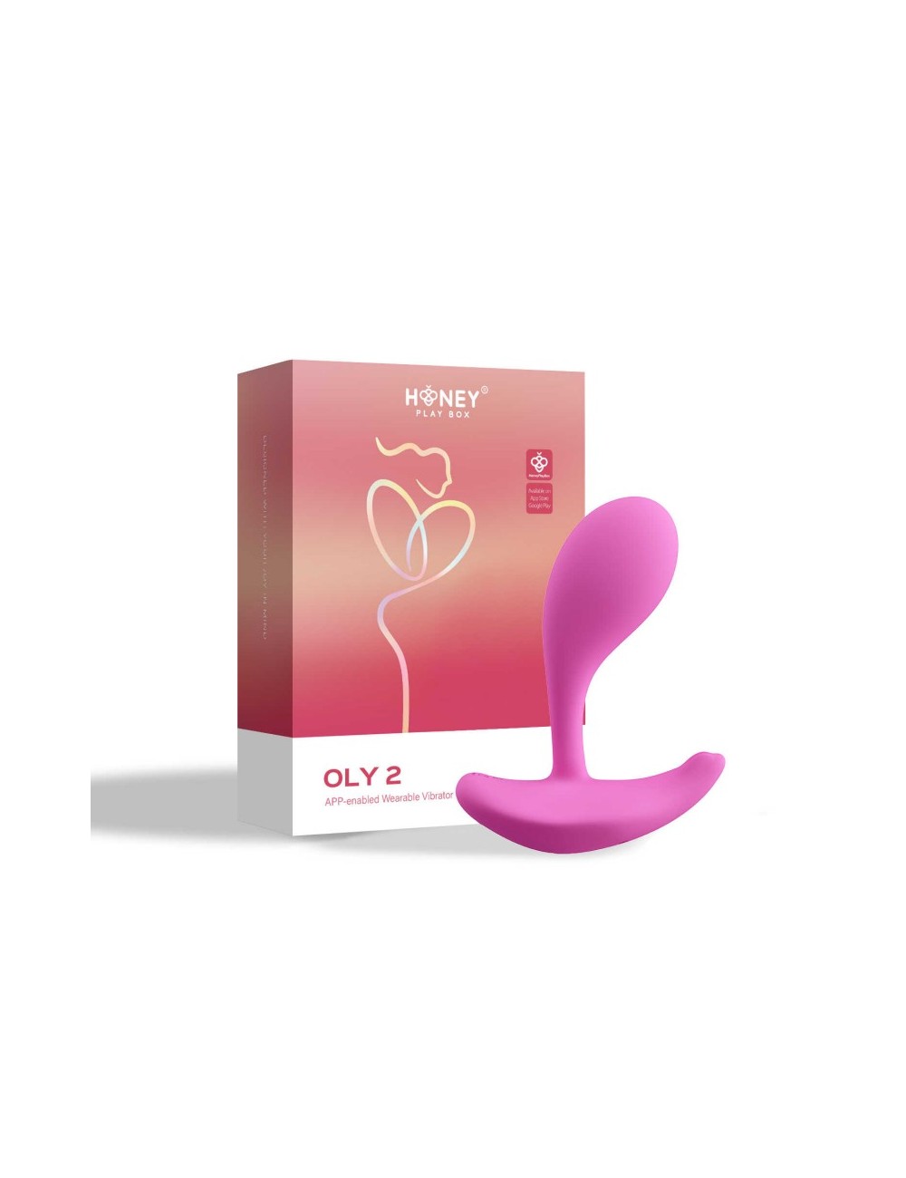 Oly 2 Vibromasseur à pression et application controlable avec le voix Rose Oly 2 Vibromasseur à pression et application controlable avec le voix Rose