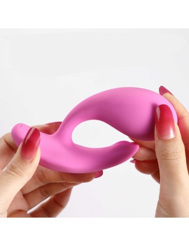 Oly 2 Vibromasseur à pression et application controlable avec le voix Rose