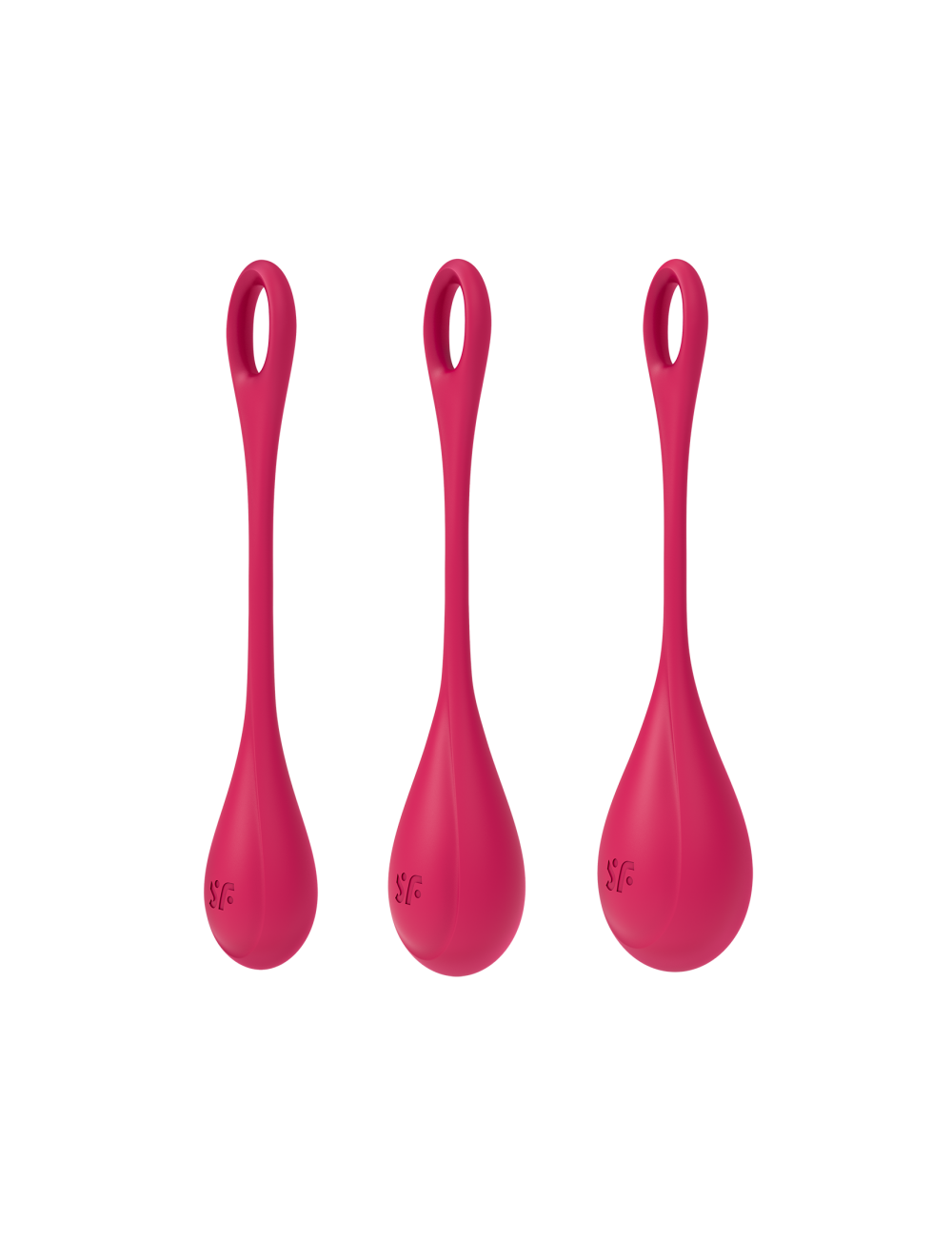 Boules de Geisha Satisfyer Yoni Power 1 - Set de 3 - Rouge Boules de Geisha Satisfyer Yoni Power 1 - Set de 3 - Rouge