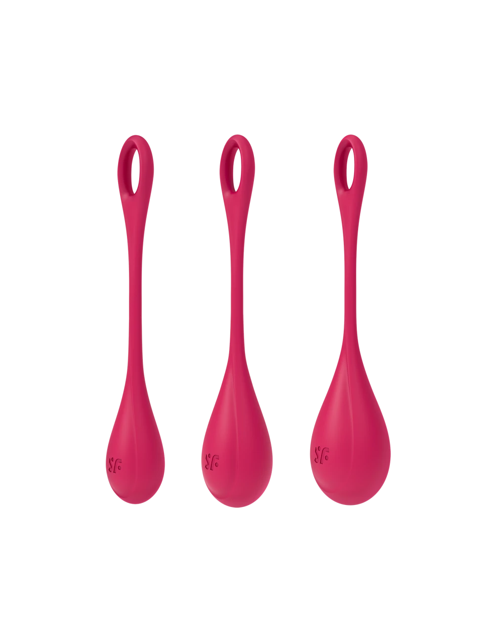 Boules de Geisha Satisfyer Yoni Power 1 - Set de 3 - Rouge Boules de Geisha Satisfyer Yoni Power 1 - Set de 3 - Rouge