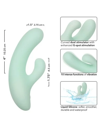 CALEXOTICS - PACIFICA FIJI VIBRATEUR & ESTIMULATEUR POINT G 10 VIBRATIONS AQUA