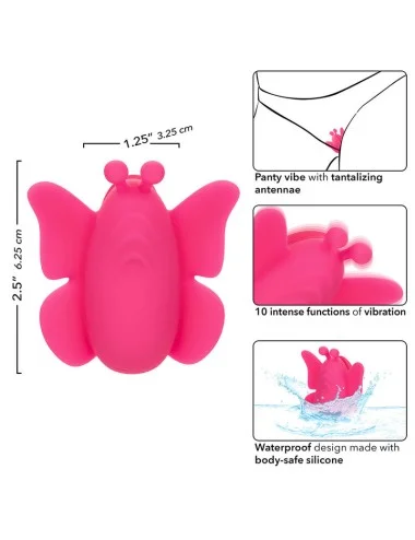 CALEXOTICS - NEON VIBES FLUTTER VIBE STIMULATEUR 10 VIBRATIONS ROSE