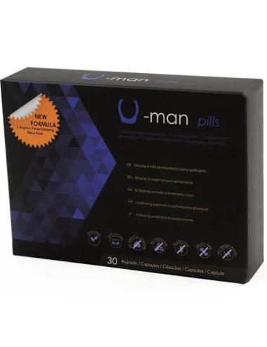 500 COSMETICS - U-MAN AUGMENTE LA TAILLE DU PÉNIS ET LA PUISSANCE SEXUELLE - CAPSULES