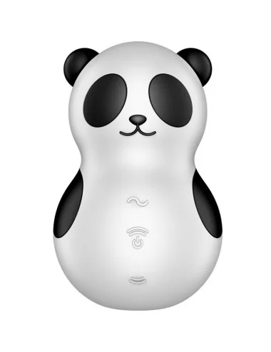 SATISFYER - POCKET PANDA STIMULATEUR & VIBRATEUR NOIR ET BLANC